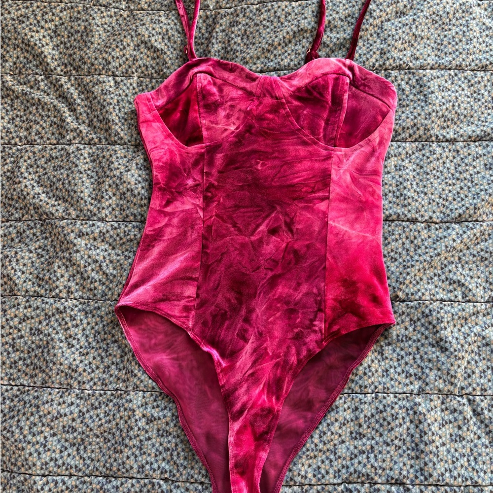 Velour Cranberry/Purple Bodysuit
